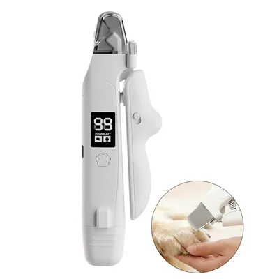 Produktbild von Krallenschere Nagelknipser mit LED Licht für Hunde & Katzen, Krallenschleifer USB-aufladbarNagelschneider,viel sichere Krallenfeile,Krallenpflege