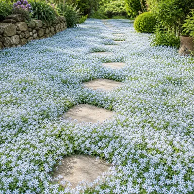Produktbild von Stauden Gänge 1 x Isotoma fluviatilis - Blauer Bubikopf/Gaudich - Dauerblüher - Sanfte Teppiche aus lebendigem Blau - Rasenersatz - Bodendecker