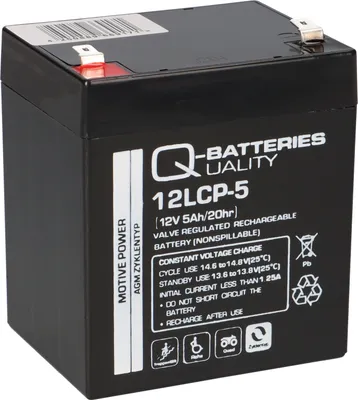 Produktbild von Q-Batteries 12LCP-5 12V - 5Ah AGM Bleiakku zyklenfest