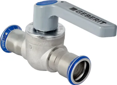 Produktbild von Geberit GE Mapress, Kugelhahn, mit Hebel, Edelstahl, d15mm, 1 Stk.
