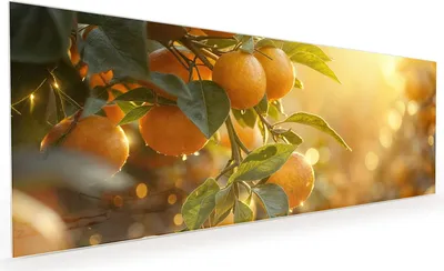 Produktbild von Küchenrückwand Spritzschutz Glas mit Motiv Sonnengeflutete Orangen 40 x 40 cm