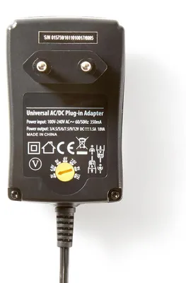 Produktbild von Nedis Universal-Netzteil - 18 W - 3 - 12 V DC - 1.80 m - 1.5 / 2.1 A - 6 plug(s) - Schwarz
