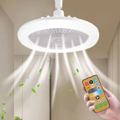 Produktbild von 30W Deckenventilator mit Beleuchtung, 3 Farbtemperatur Dimmbar, 3 Geschwindigkeiten, Fernbedienung Timer Deckenleuchte mit Ventilator, Weiß