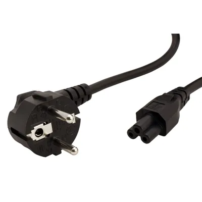 Obrázek produktu pro ROLINE Kabel síťový k notebooku, CEE 7/7(M) - IEC320 C5, 1,8m (trojlístek), černý (19.08.1028)