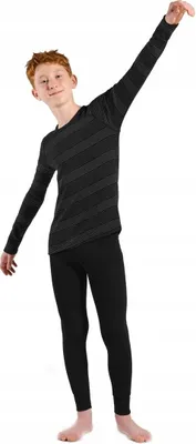 Produktbild von Kinderunterwäsche-Set Odlo Set long ACTIVE WARM ECO SET Größe 92cm Schwarz-Grau