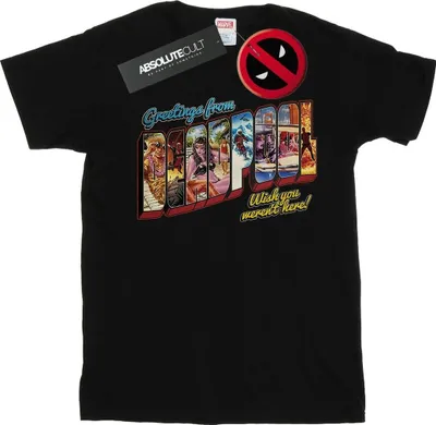 Immagine prodotto di Marvel - Maglietta "Deadpool Greetings" da donna BI20792 (L) (Nero)