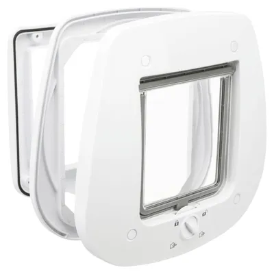Produktbild von TRIXIE 4-Wege Freilauftür für Glastüren - weiß - 27 × 26 cm