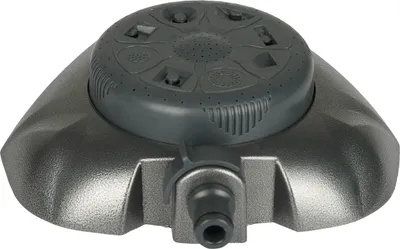 Produktbild von Schmith Kreisregner 8-Funktionen fahrbar aus Metall | Rasensprenger zur Gartenbewässerung | Robuster Gartensprenger für Rasen & Beete | Sprenger Sprinkler Rasenbewässerung Premium Regner