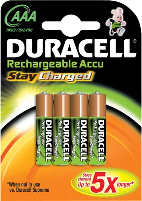 Obrázek produktu pro Duracell StayCharged - Batterie 4 x AAA - NiMH - (wiederaufladbar)