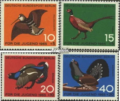 Produktbild von Briefmarken Berlin (West) 1965 Mi 250-253 (kompl.Ausgabe) postfrisch Jugend: Federwild