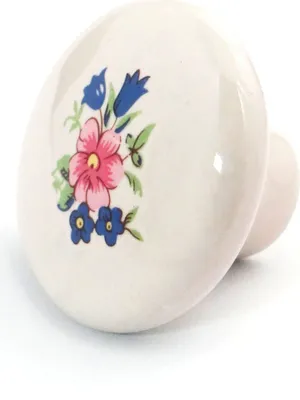 Produktbild von SOTECH Möbelknopf KIM Ø 39 mm Blumendekor Porzellanknopf SOTECH