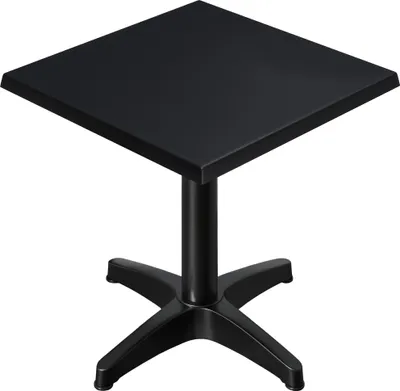 Produktbild von WBC | Bistro Außen Tisch | B:T:H 60 x 60 x 80,5 cm | Schwarz / Schwarz | Quadratisch | Bistrotisch Gastro Tisch