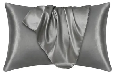 Imagen del producto de Fundas de cojín de seda - Gris - 48 x 74 cm