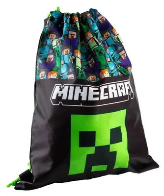Zdjęcie produktu dla Worek na obuwie Minecraft poliestrowy 40 x 33 cm