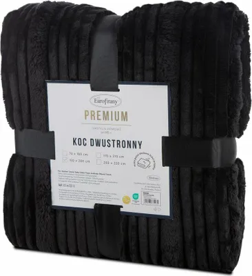 Produktbild von EUROFIRANY | Decke - Wohndecke - 200 x 220 cm - schwarze Kuscheldecke - kuschelig weich
