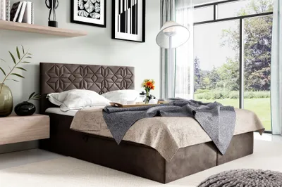 Produktbild von Boxspringbett Schlafzimmerbett 180x220cm LAZARO Nr.1 Braun inkl. Bettkasten