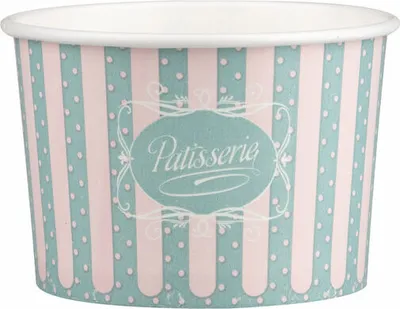 Produktbild von 100x Eisbecher aus Papier Patisserie ICE CREAM Motiv 180 ml 6oz