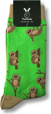 Produktbild von TwoSocks lustige Socken - Faultier Socken, Motivsocken für Damen & Herren  Baumwolle Einheitsgröße