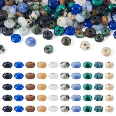 Immagine prodotto di Perline in cristallo colorate a forma di abaco, 300 pezzi, per la creazione di gioielli fai-da-te. Perline rotonde Heishi, distanziatori, dimensioni 4-4,5 x 2,5-3 mm