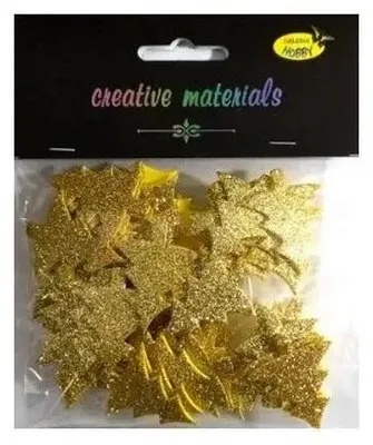 Productafbeelding van Gouden kerstboom van glinsterend schuim, ongeveer 50 stuks