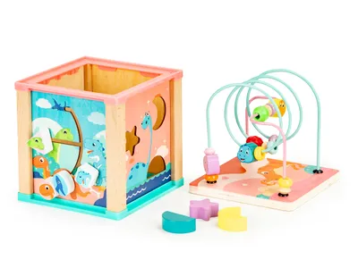 Obrázok produktu pre Vzdelávacia drevená kocka, triedička mula ECOTOYS