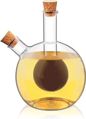 Produktbild von Famanu 2-in-1 Öl- und Essigflasche - elegantes Design - 300 ml / 60 ml