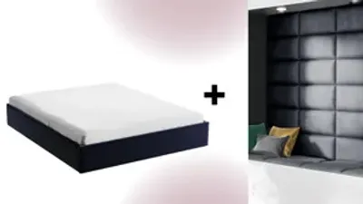 Obrázek produktu pro GUTTO čalouněná postel bez čela Úložný box do dětské postýlky Čalouněný box 90 x 200 cm ze sametu Černá - můžete zakoupit čalouněné panely z veluru