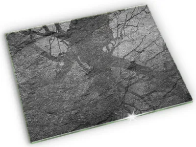 Produktbild von Glas Grabkerzen Untersetzer Motiv Gummifüße - 52x40 cm - Steinstruktur