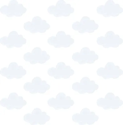 Image de Muralo Set de stickers muraux pour enfants NOUAGES BLANCS Br. 60cm x Hö. 30cm - Set de stickers muraux pour chambre de bébé