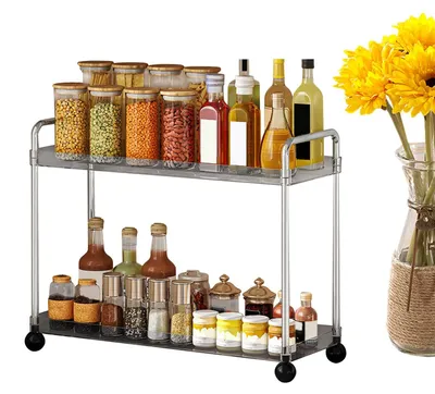 Imagen del producto de Estante de almacenamiento de 2 niveles para cocina y hogar