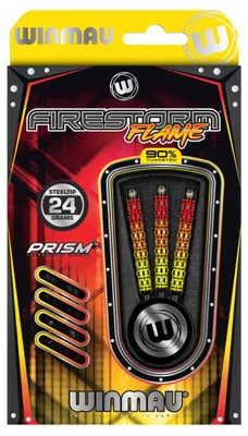 Produktbild von Winmau Steeltip Dartpfeile Firestorm Flame 24g Tungsten Professionell