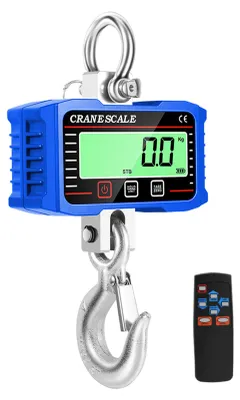 Obrázek produktu pro Digitální LCD displej, 1000 kg, jeřábová váha, přenosná, elektronická, pro náročné použití, hákový jeřáb, průmyslová váha s funkcí převodu na 3 jednotky