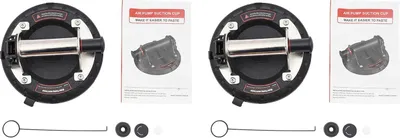 Zdjęcie produktu dla Przyssawka do szkła – przyssawka próżniowa – nośność 225–300 kg – Ø 20 cm – do dużych obciążeń – żelazo i guma – do szkła/płytek/marmuru – czarna