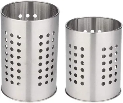 Immagine prodotto di Portautensili da cucina in acciaio inossidabile - resistente e pratico - set di 2