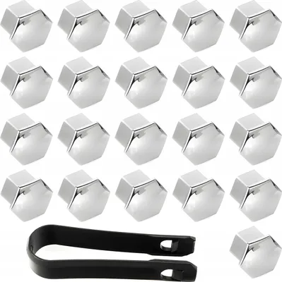 Produktbild von Radschraubenkappen 17 mm Chrom 1Z0601173 – Abdeckkappen Radbolzen Felgen Set