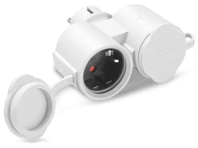 Zdjęcie produktu dla Adapter gniazdka podwójny 16A 250V 3500W IP44 do domu biura