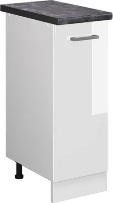 Produktbild von Apothekerschrank Vicco R-Line Weiß Hochglanz 30 cm , AP Anthrazit, Model 45425