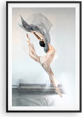 Produktbild von Gerahmtes Poster - Schwarzer Rahmen - Tanz Frau Ballerina - 61x91,5 cm - Wand Bild - Wanddeko - Wandbilder - Kunstposter - Wandposter - Bilderrahmen - Bilder - Kunstdruck - P2BPA61x91-5030