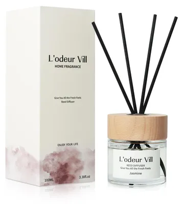 Raumduft Diffuser 100 ml mit 6 Stäbchen, Jasmin