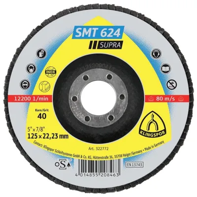 Obrázok produktu pre Lamelový brúsny kotúč Klingspor SMT 624 Ø 115x22,23 mm zrnitosť 80