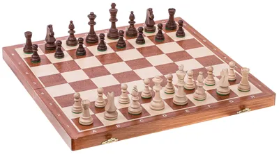 Produktbild von SQUARE - Pro Schach Set STAUNTON NR. 6 WW - Schachspiel aus Holz - Schachbrett & Schachfiguren