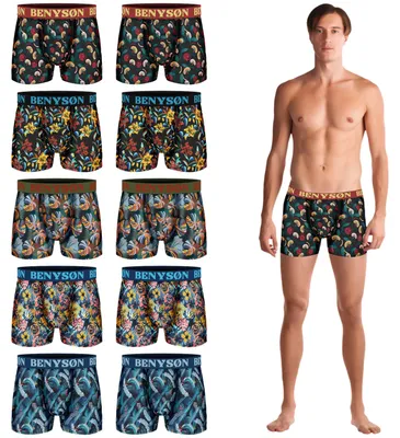 Produktbild von TEXEMP Herren Boxershorts Unterwäsche 5er oder 10er Pack Boxer Shorts Trunks | B275 - L - 10 Stück