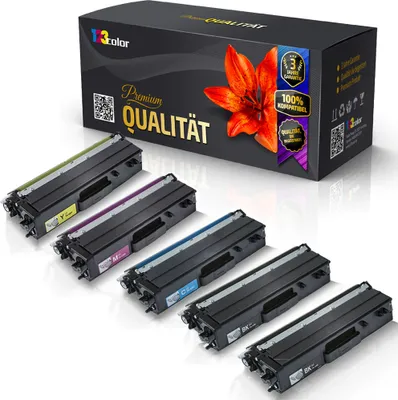 Produktbild von Print-Klex 5x Kompatible Tonerkartuschen kompatibel mit Brother HL-L8260 CDW HL-L8360 CDW TN 423 TN-423 TN423 Schwarz Blau Rot Gelb - Office Quantum Serie