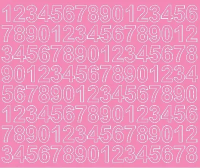 Productafbeelding van Zelfklevende cijferstickers, 2 cm, roze, mat