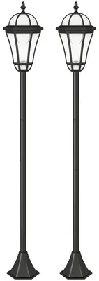 Produktbild von Outsunny Solar Gartenlaterne LED Laterne Wegleuchte 6 Stdn. ABS 129cm