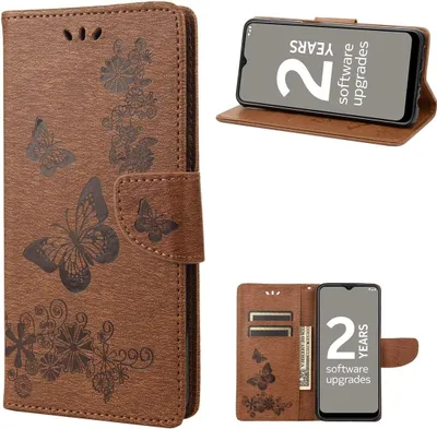 Produktbild von König Design Hülle kompatibel mit Nokia G11 / G21 Kunstleder Handyhülle - Handy Case Braun