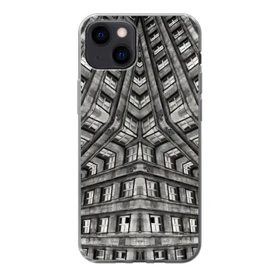 Produktbild von MuchoWow® Handyhülle Schutzhülle Hülle für iPhone 13 mini Kunst - Schwarz - Weiß - Psychedelisch Silikon Softcase Handy Hülle - Softcase