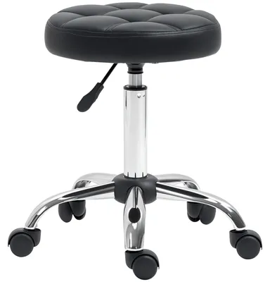 Produktbild von Drehhocker, Kunstleder, höhenverstellbar, Salonhocker, Schwarz