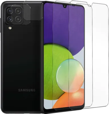 Produktbild von 4in1 Conie Schutzfolien Set für Samsung Galaxy A22 4G / M22 Glasfolie Displayschutz Kamera Schutz Folie Panzer Glas Schutzfolie