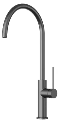 Immagine prodotto di Granitan - Miscelatore cucina - Rubinetto cucina altezza 42,4 cm - Miscelatore lavello nero - SLIM
